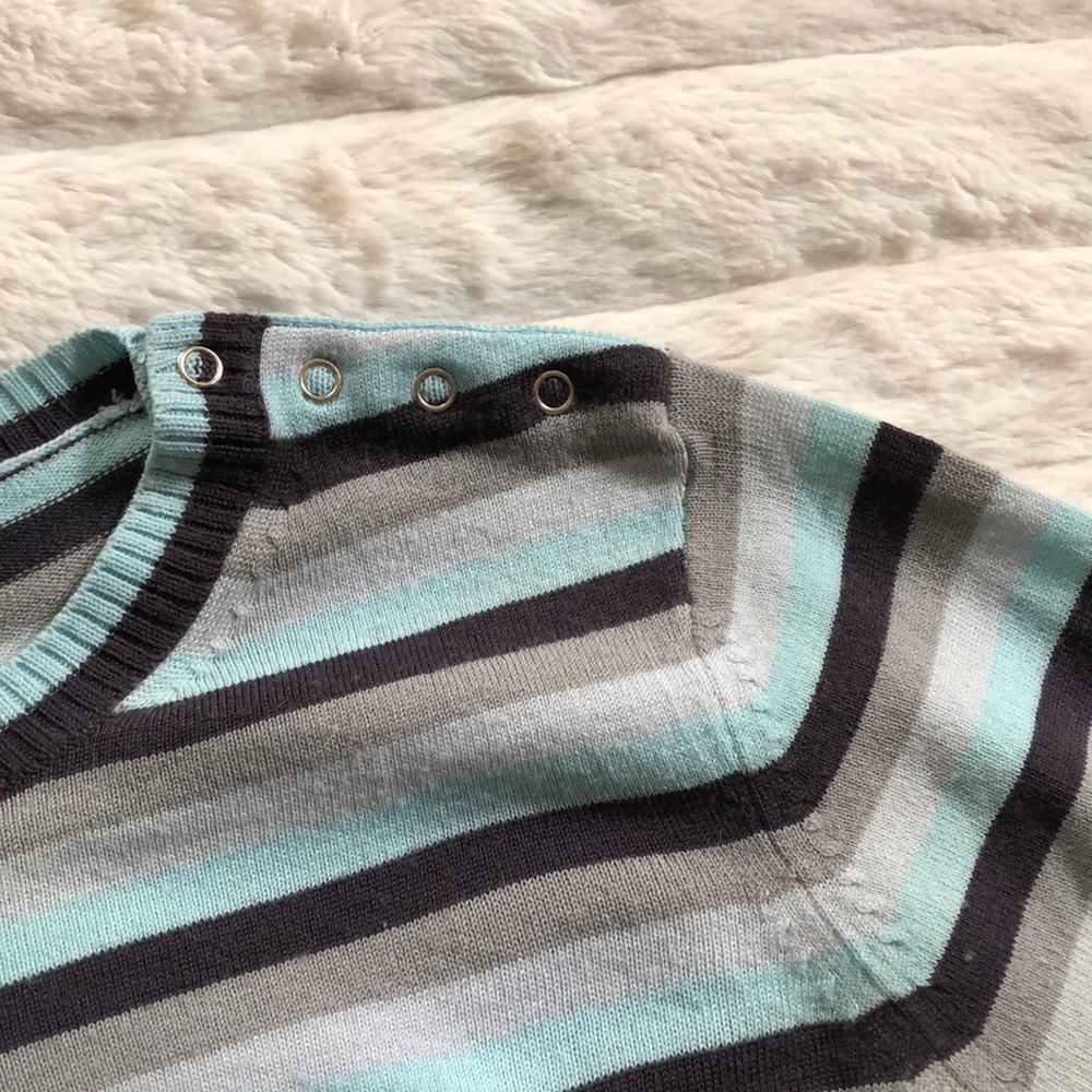 French‎ Connection Vintage Y2K striped crewneck sweater - Picture 6 of 9